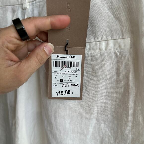 Massimo Dutti Linen Pants Size 4 - Picture 7 of 8